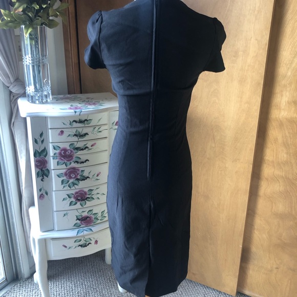 Beautiful Black Dress, midi length with slit in back. - Picture 3 of 8